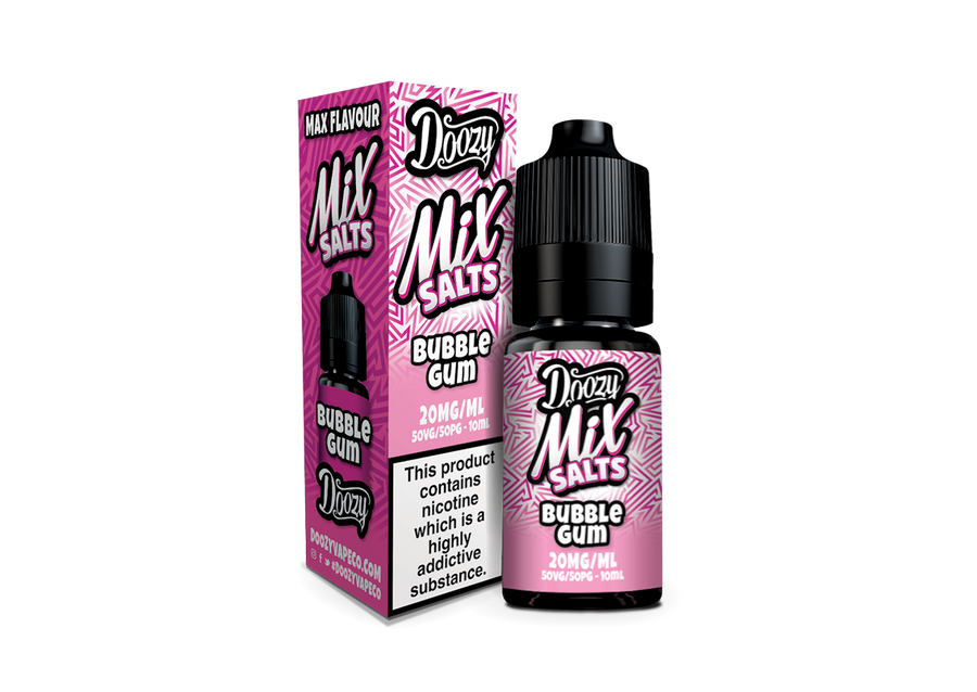 Bubblegum E-Liquid Nicotine Mix Salts By Doozy Vape 10ml