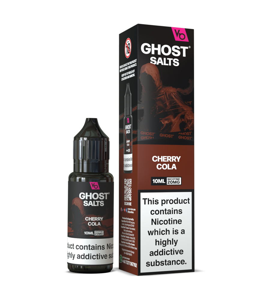 Cherry Cola GHOST SALTS E-Liquid Nicotine Salt By Vapes Bars 10ml