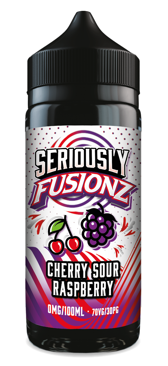 Cherry Sour Raspberry Seriously Fusionz E-Liquid Shortfill By Doozy Vape 100ml