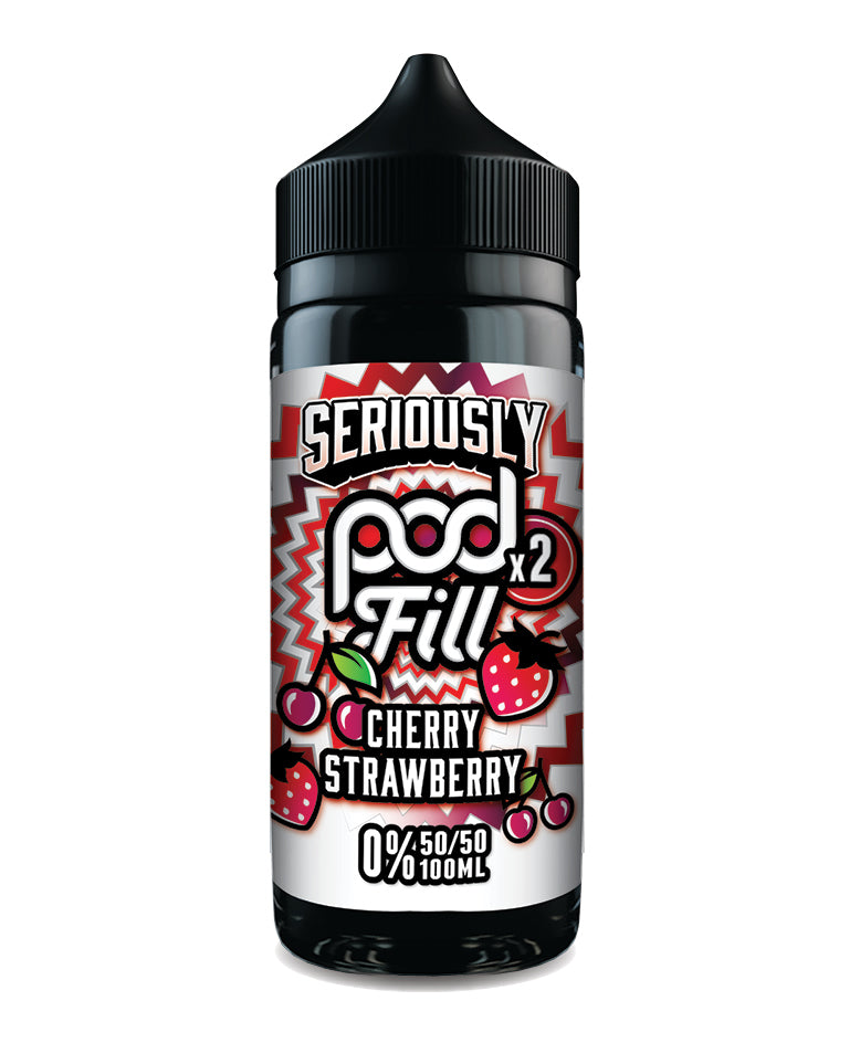 Cherry Strawberry Seriously Pod Fill X2 E-Liquid Shortfill by Doozy Vape 100ml