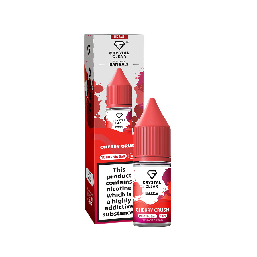 Cherry Crush E-Liquid Nicotine Bar Salt By Crystal Clear 10ml