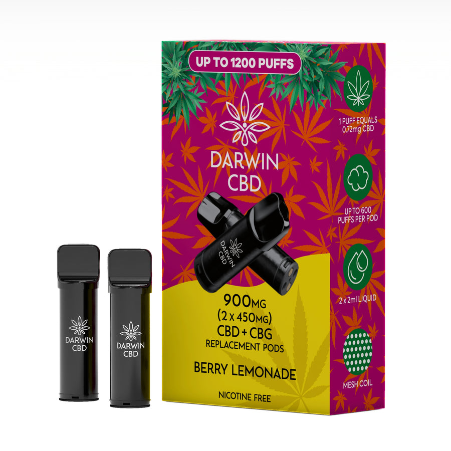 Darwin CBD Pre-Filled CBD Isolate Replacement Refill Pods 900mg