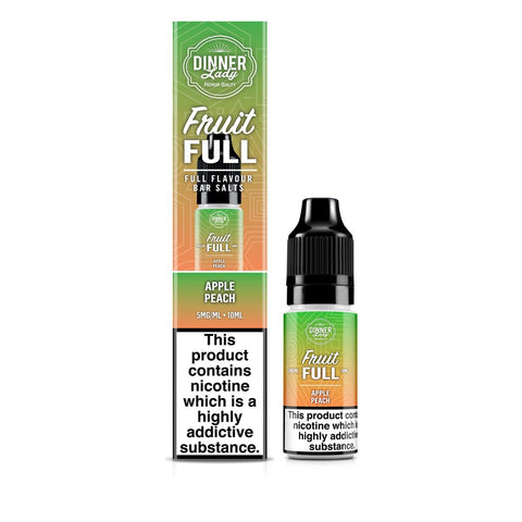 Apple Peach FRUIT FULL E-Liquid Nicotine Salt By Dinner Lady 10ml