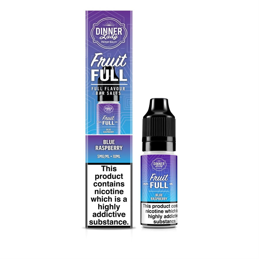 Blue Raspberry FRUIT FULL Bar Salts E-Liquid Nicotine Salt By Dinner Lady 10ml