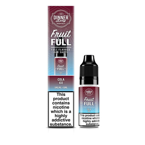 Cola Ice FRUIT FULL Bar Salts E-Liquid Nicotine Salt By Dinner Lady 10ml