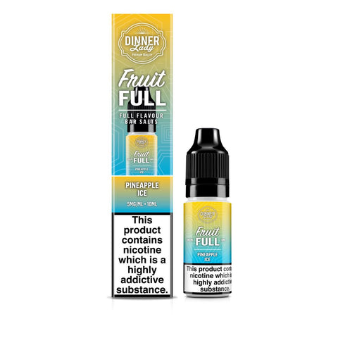 Pineapple Ice FRUIT FULL Bar Salts E-Liquid Nicotine Salt By Dinner Lady 10ml