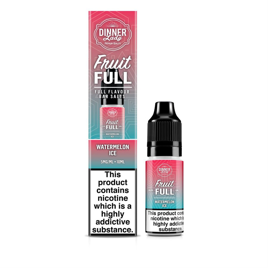 Watermelon Ice FRUIT FULL Bar Salts E-Liquid Nicotine Salt By Dinner Lady 10ml