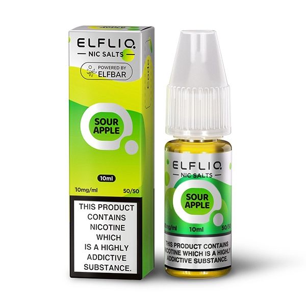 Sour Apple ELFLIQ E-Liquid Nicotine Salt By Elfbar 10ml