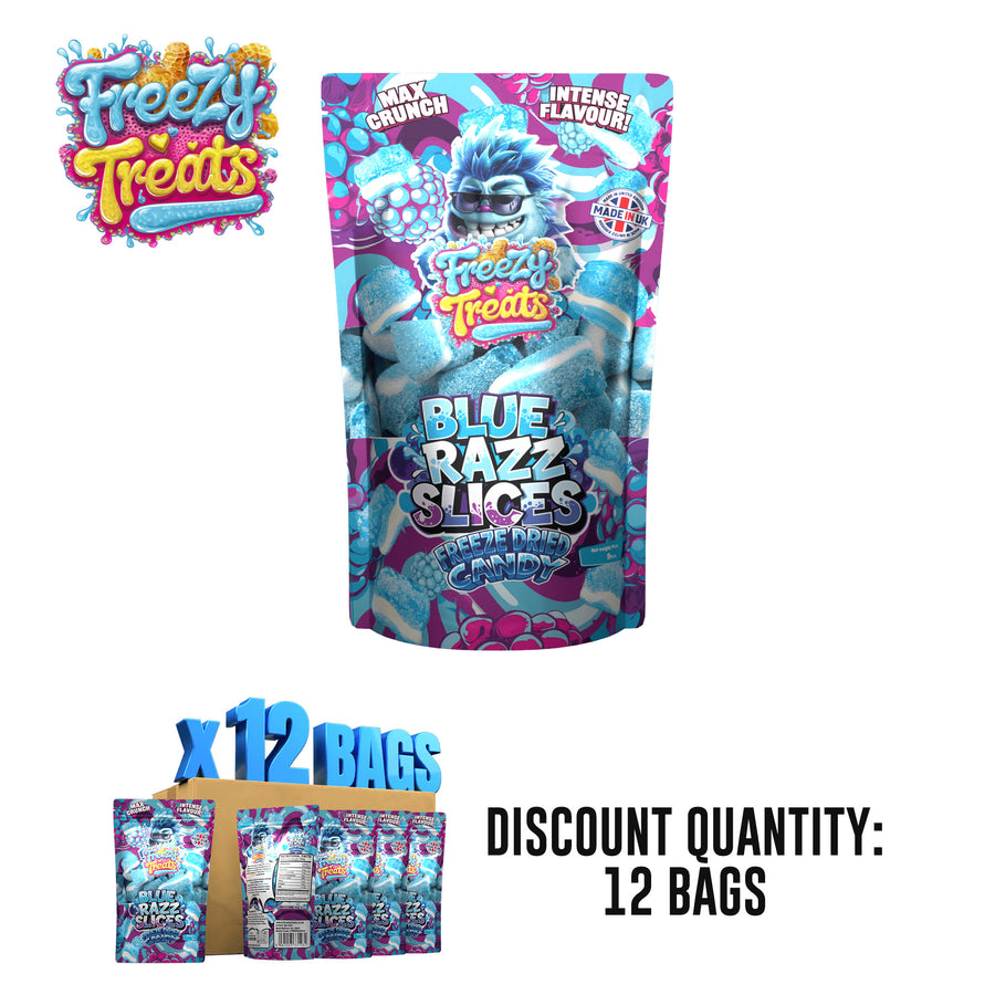 Freezy Treats Blue Razz Slices - Freeze Dried Candy Sweets
