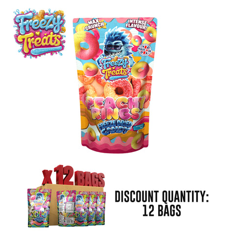 Freezy Treats Peachy Rings - Freeze Dried candy Sweets