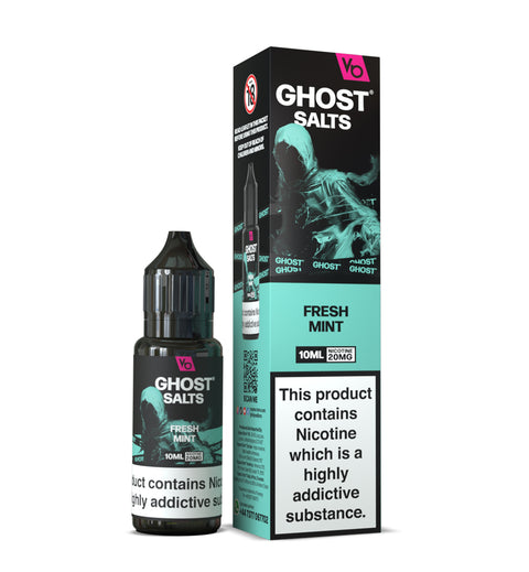 Fresh Mint GHOST SALTS E-Liquid Nicotine Salt By Vapes Bars 10ml
