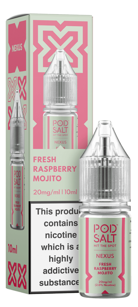 Fresh Raspberry Mojito NEXUS E-Liquid Nicotine Salt By Pod Salt 10ml