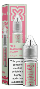 Fresh Raspberry Mojito NEXUS E-Liquid Nicotine Salt By Pod Salt 10ml