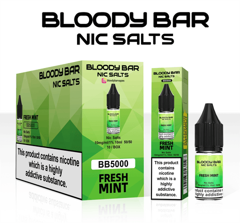 Fresh Mint E-Liquid Nicotine Salt By Bloody Bar 10ml