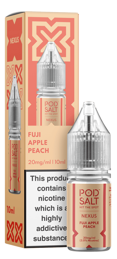 Fuji Apple Peach NEXUS E-Liquid Nicotine Salt By Pod Salt 10ml