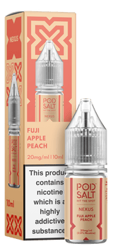 Fuji Apple Peach NEXUS E-Liquid Nicotine Salt By Pod Salt 10ml