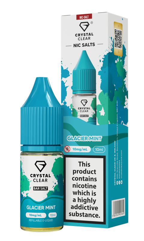 Glacier Mint E-Liquid Nicotine Bar Salt By Crystal Clear 10ml