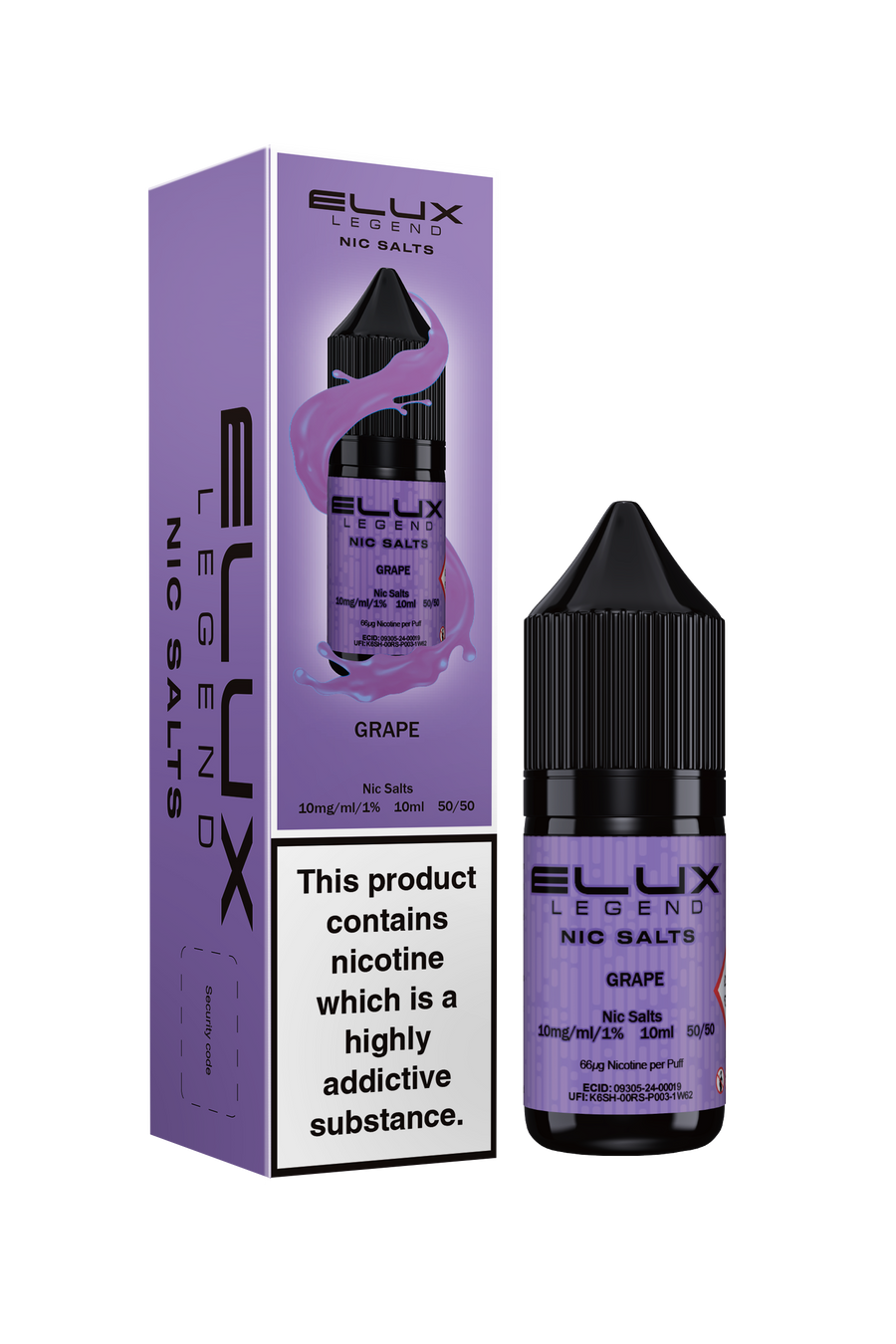 Grape E-Liquid Nicotine Salt By Elux Legend 10ml