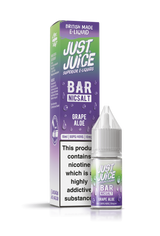 Grape Aloe Bar Range E-Liquid Nicotine Salt By Just Juice 10ml
