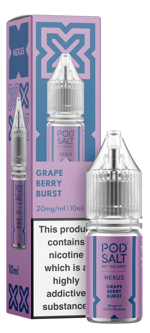 Grape Berry Burst NEXUS E-Liquid Nicotine Salt By Pod Salt 10ml
