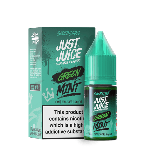 Green MInt E-Liquid Nicotine Salt By Just Juice Mint Series 10ml