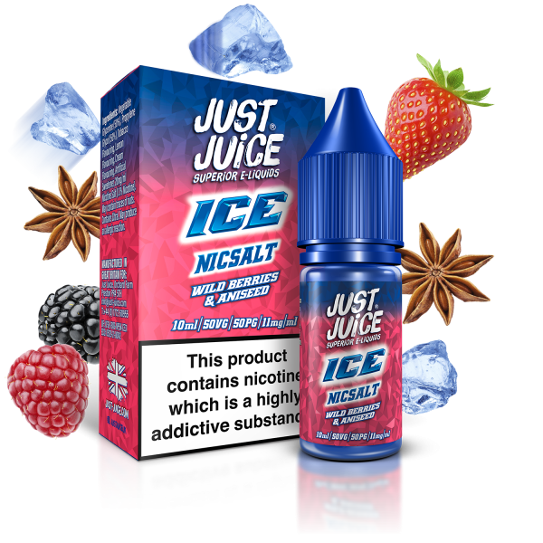 Wild Berries & Aniseed ICE E-Liquid Nicotine Salt By Just Juice 10ml