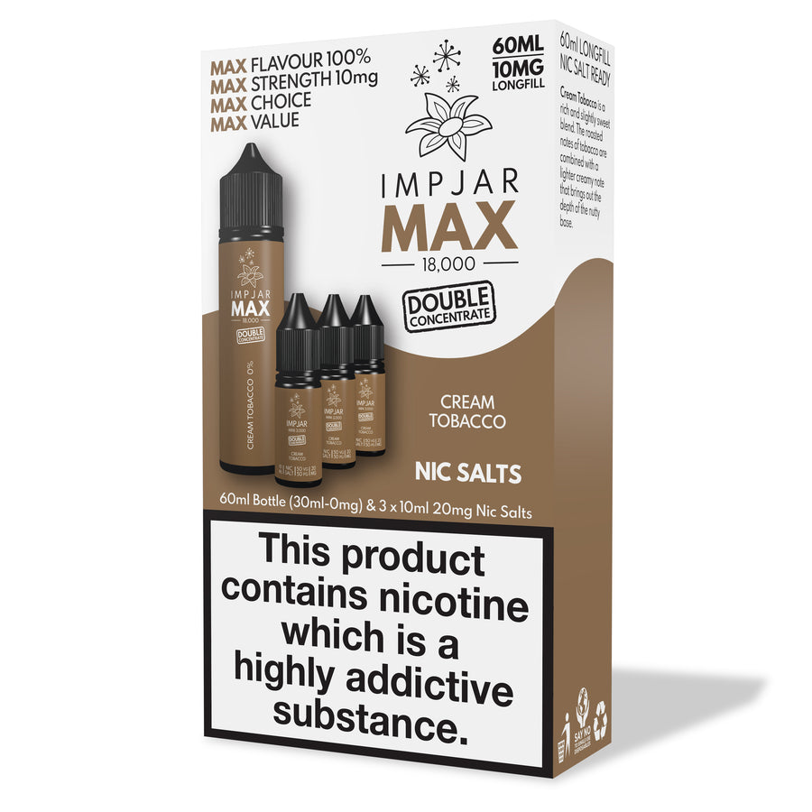 Cream Tobacco E-Liquid MAX 18000 Longfill By Impjar 60ml