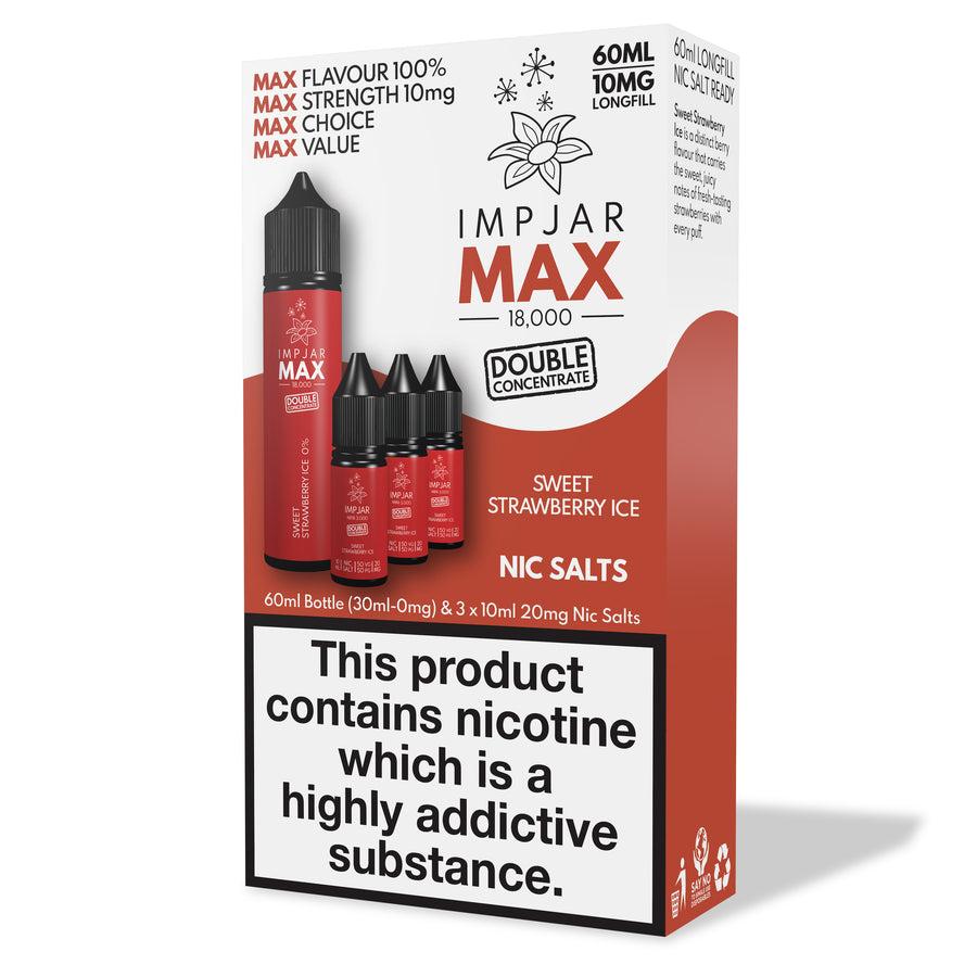 Sweet Strawberry Ice E-Liquid MAX 18000 Longfill By Impjar 60ml