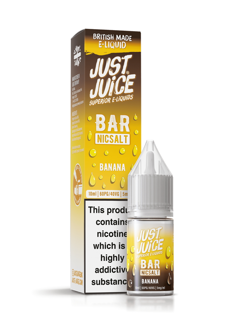 Banana Bar Range E-Liquid Nicotine Salt By Just Juice 10ml