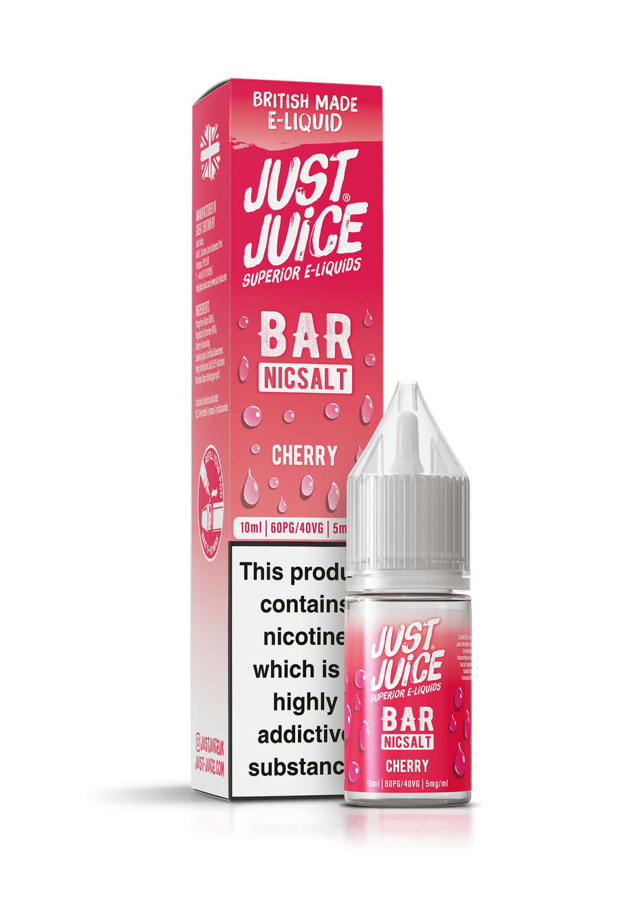 Cherry Bar Range E-Liquid Nicotine Salt By Just Juice 10ml