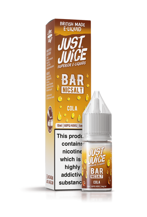 Cola Bar Range E-Liquid Nicotine Salt By Just Juice 10ml