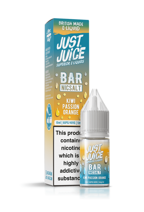 Kiwi Passion Orange Bar Range E-Liquid Nicotine Salt By Just Juice 10ml