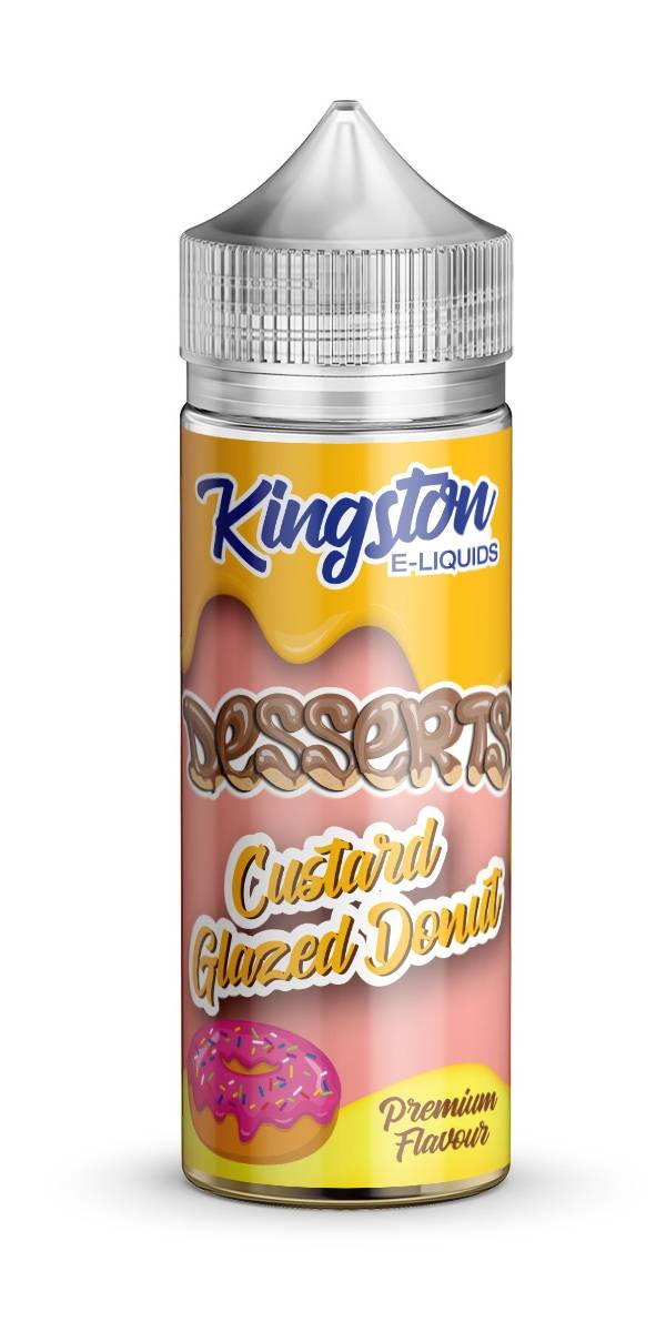 Custard Glazed Donut Desserts E-Liquid Shortfill By Kingston 100ml