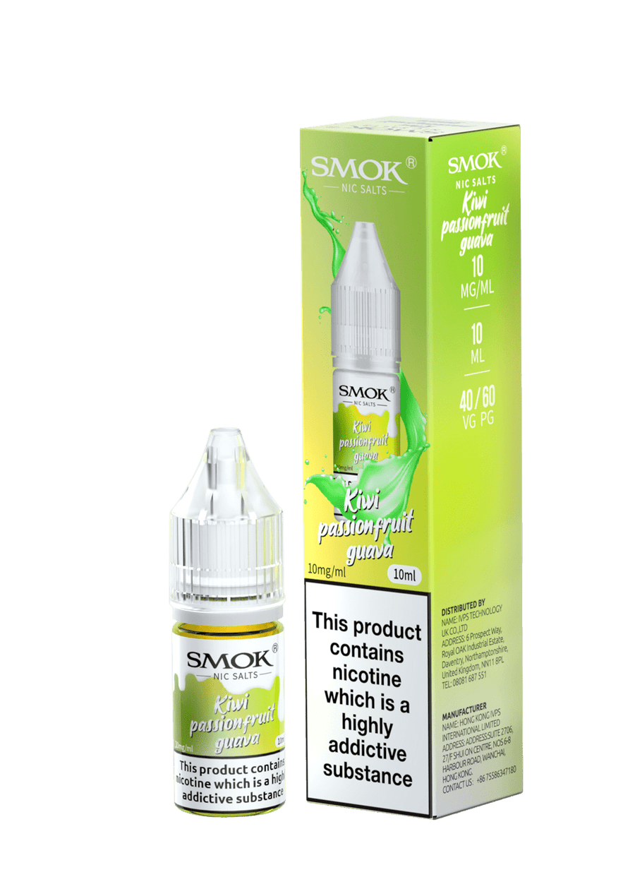Kiwi Passion Fruit Guava E-Liquid Nicotine Salt By Smok 10ml