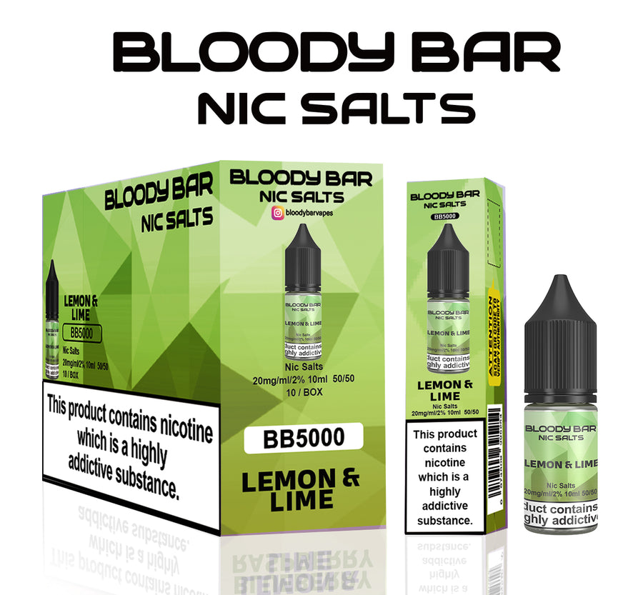 Lemon & Lime E-Liquid Nicotine Salt By Bloody Bar 10ml
