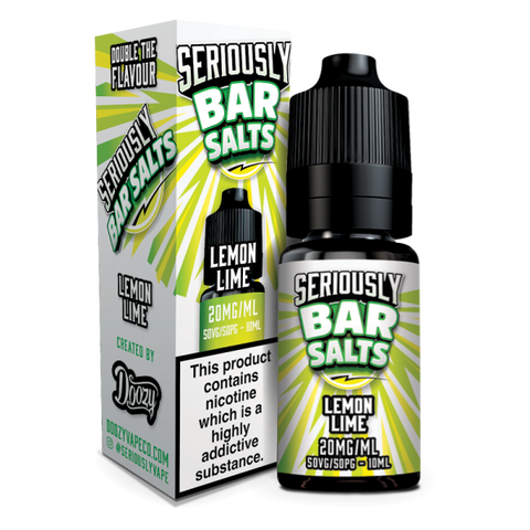 Lemon Lime Seriously Bar Salts E-Liquid Nicotine Salt By Doozy Vape 10ml