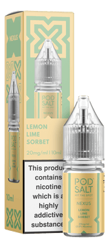 Lemon Lime Sorbet NEXUS E-Liquid Nicotine Salt By Pod Salt 10ml