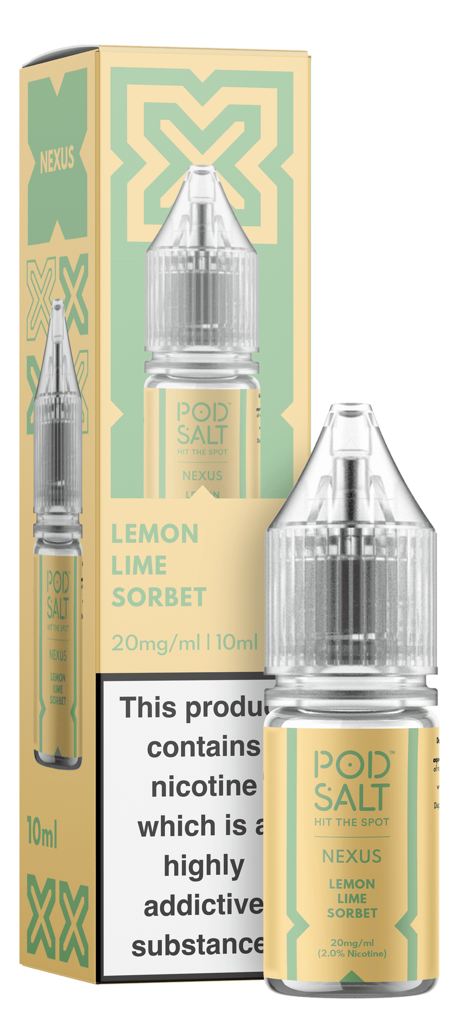 Lemon Lime Sorbet NEXUS E-Liquid Nicotine Salt By Pod Salt 10ml