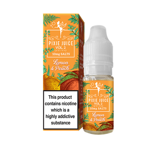 Lemon & Peach E-Liquid Nicotine Salt By Pixie Juice Vol. 2 10ml
