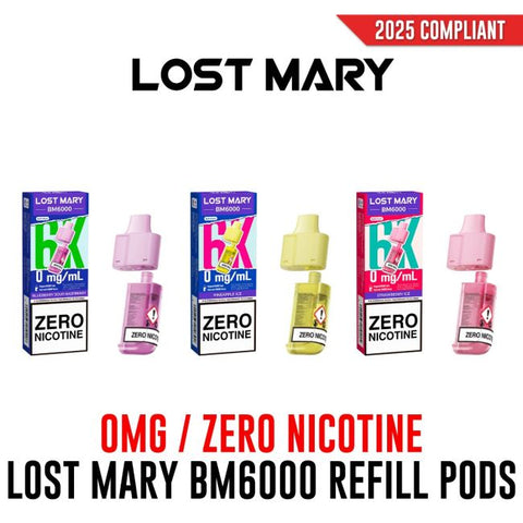 Lost Mary BM6000 6000 Replacement Pre-Filled Pods 0mg (Zero Nicotine)