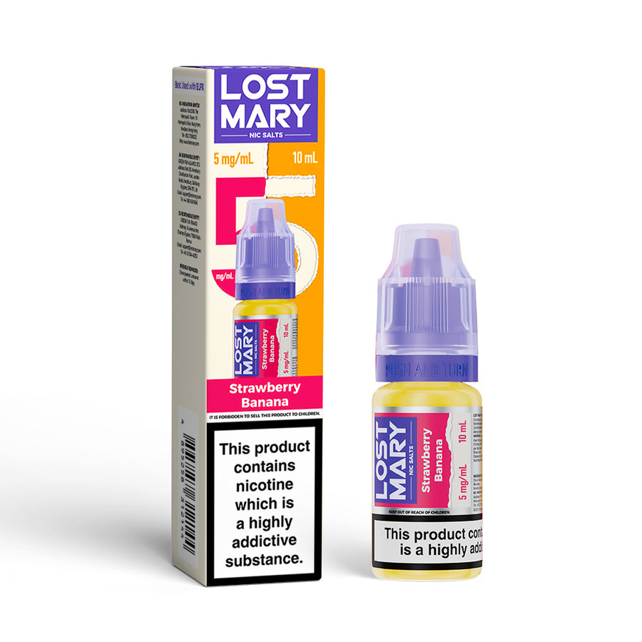 Strawberry Banana LOST MARY E-Liquid Nicotine Salt By Elfbar 10ml