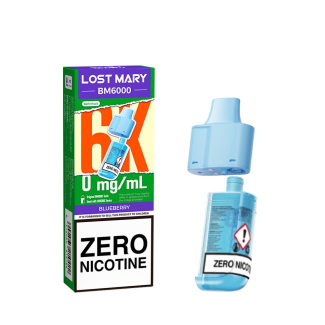 Lost Mary BM6000 6000 Replacement Pre-Filled Pods 0mg (Zero Nicotine)