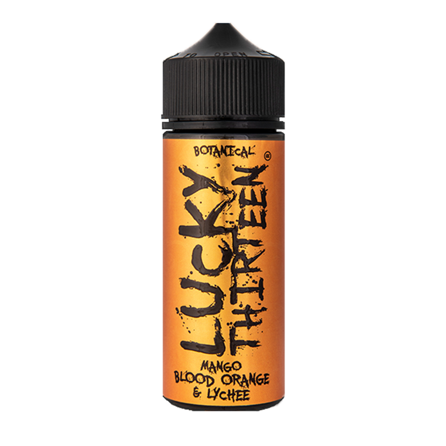 Mango Blood Orange & Lychee E-Liquid Shortfill By Lucky Thirteen 100ml