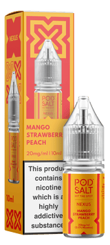 Mango Strawberry Peach NEXUS E-Liquid Nicotine Salt By Pod Salt 10ml