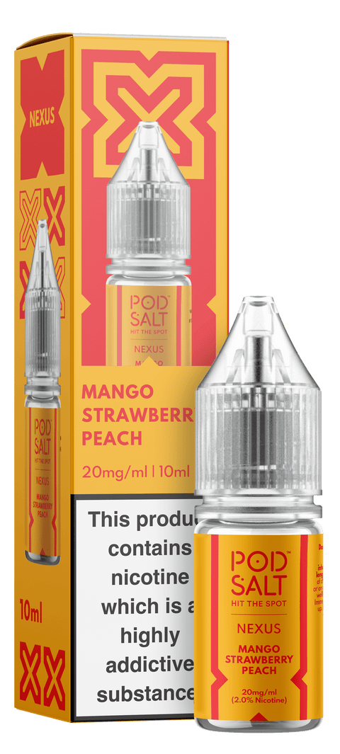 Mango Strawberry Peach NEXUS E-Liquid Nicotine Salt By Pod Salt 10ml