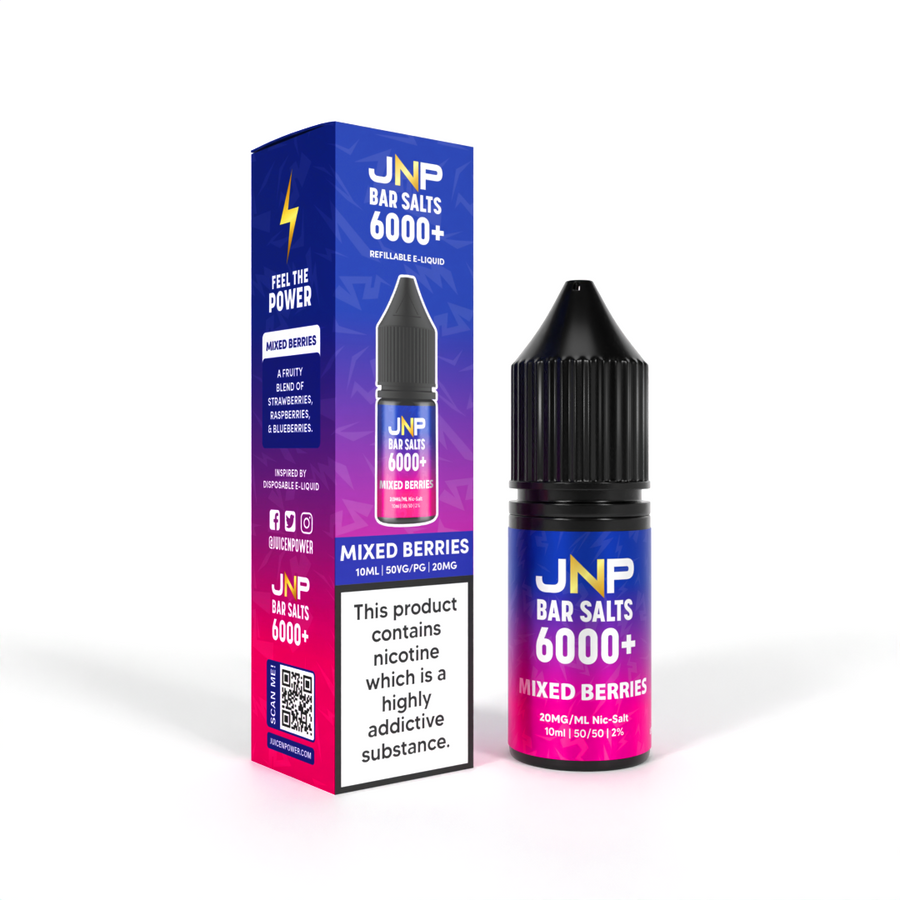 Juice N' Power Bar Salts 6000+ Mixed Berries Nic Salt