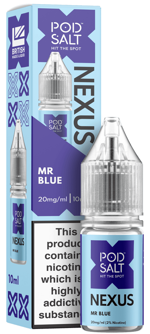 Mr Blue NEXUS E-Liquid Nicotine Salt By Pod Salt 10ml