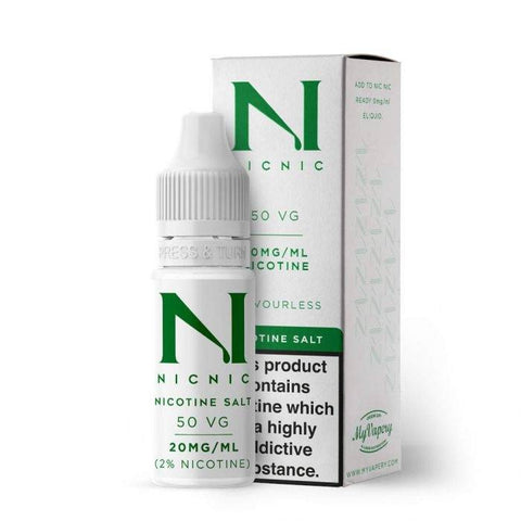 NicNic 20mg Nicotine SALT Shot 50% VG