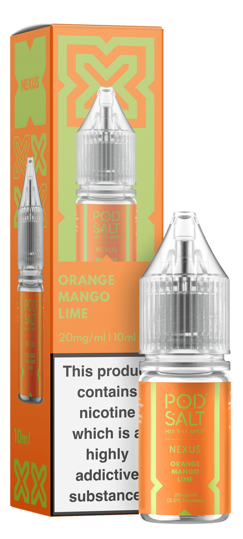 Orange Mango Lime NEXUS E-Liquid Nicotine Salt By Pod Salt 10ml