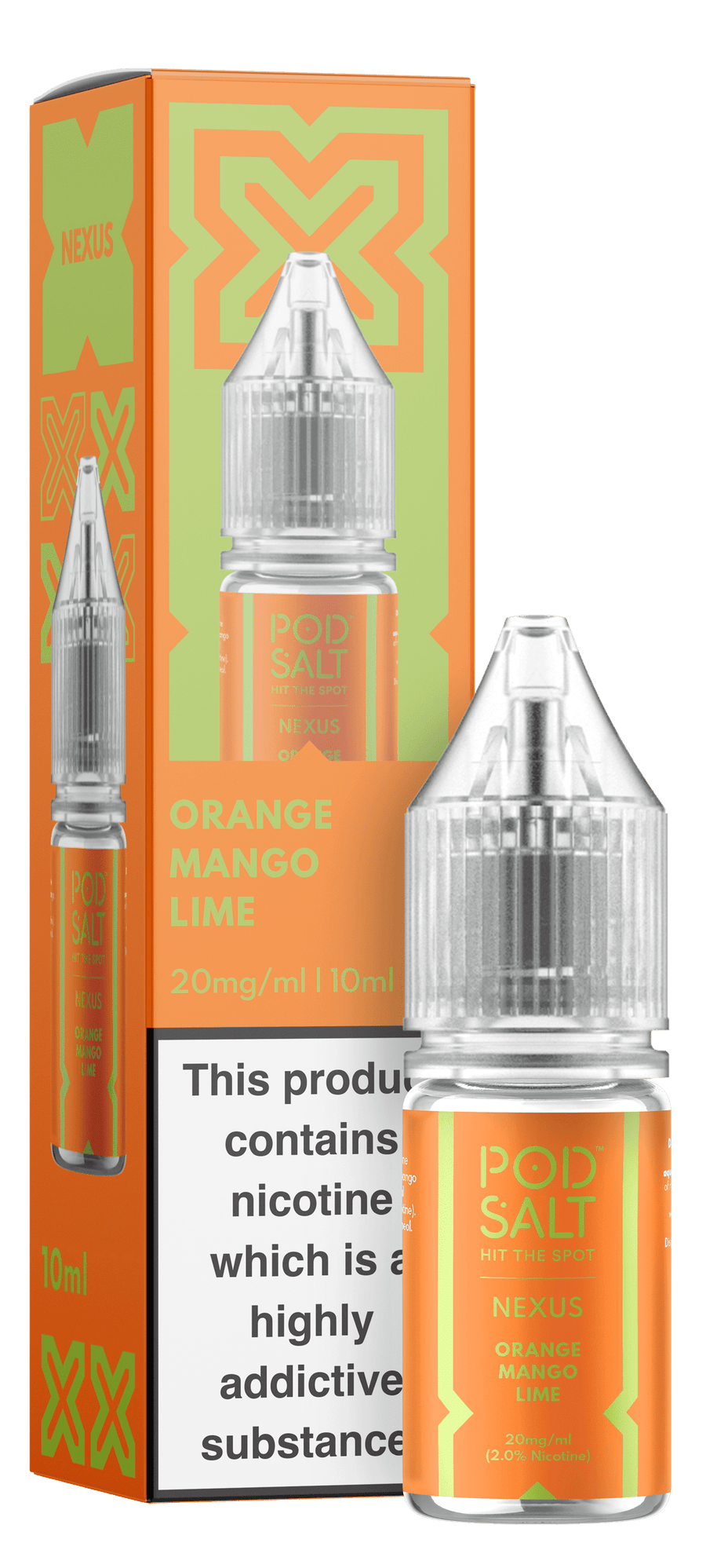 Orange Mango Lime NEXUS E-Liquid Nicotine Salt By Pod Salt 10ml